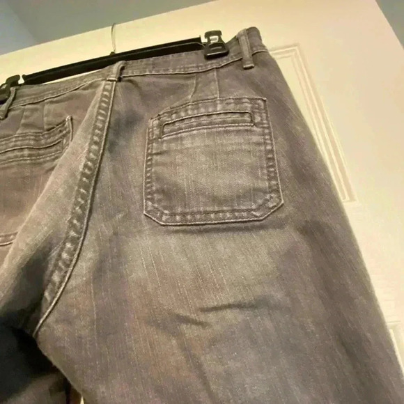 Anthropologie Women’s Mid Rise Flare Stone Washed Charcoal Black Jeans 6 DOTL - Picture 4 of 15